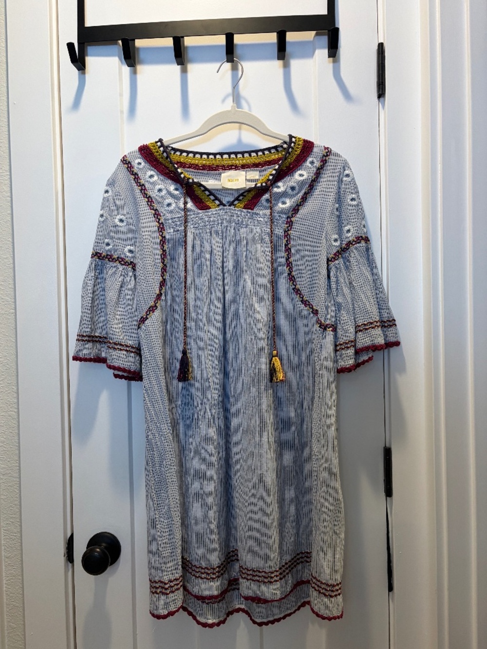 Anthropologie Maeve Tunic Dress with Crochet Details Size S